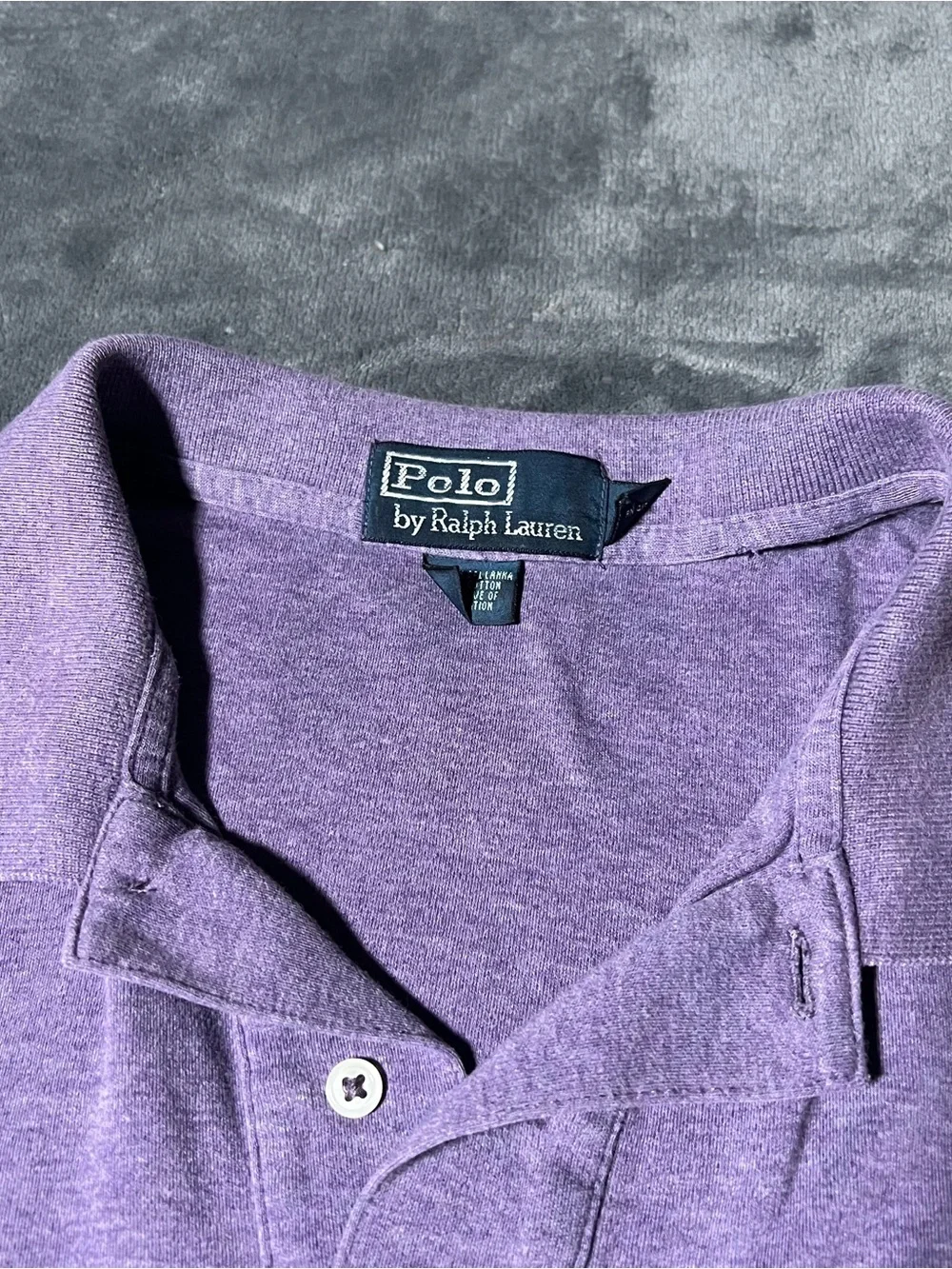 Polo Ralph Lauren Classic Fit Purple Heather Short Sleeve Polo XL Orange Pony